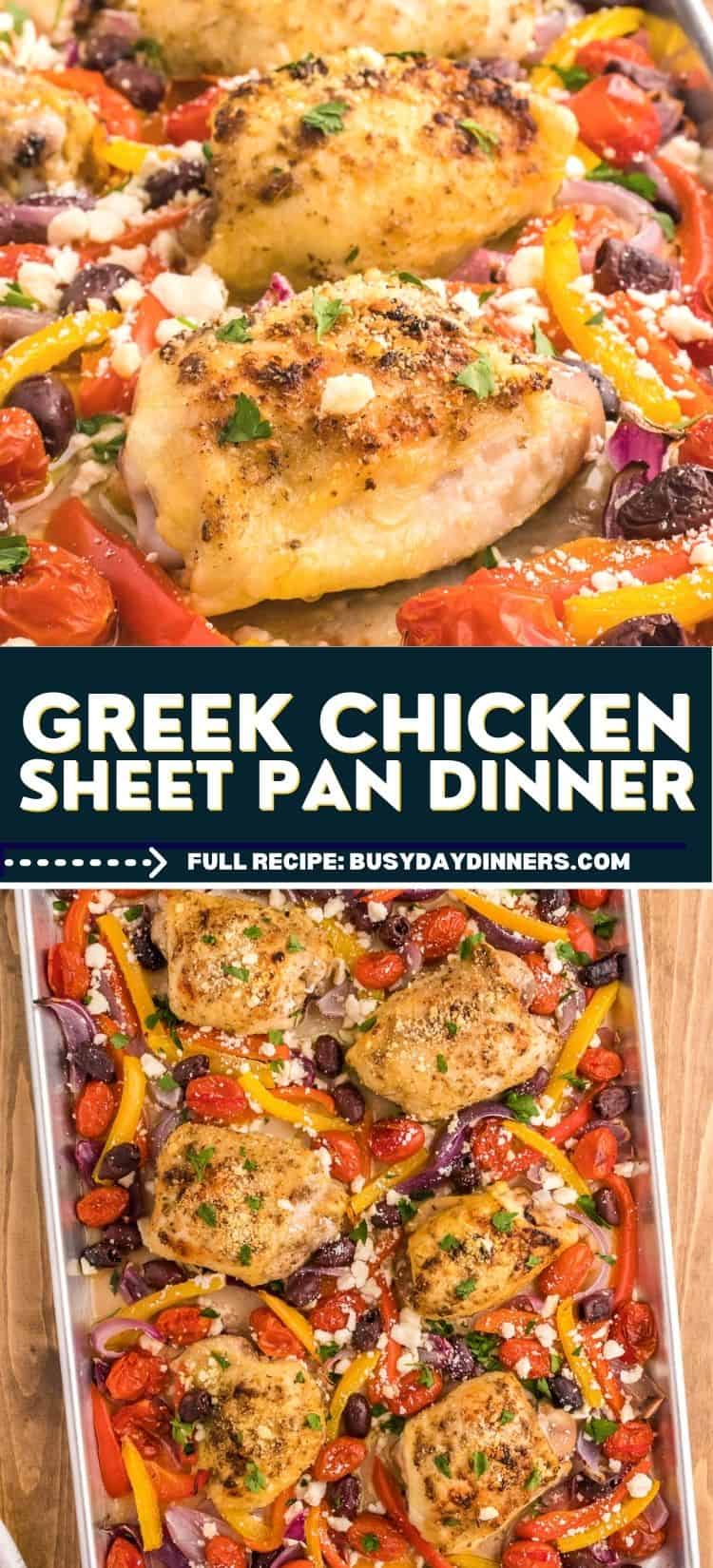 Easy Greek Chicken Sheet Pan Dinner | Busy Day Dinners