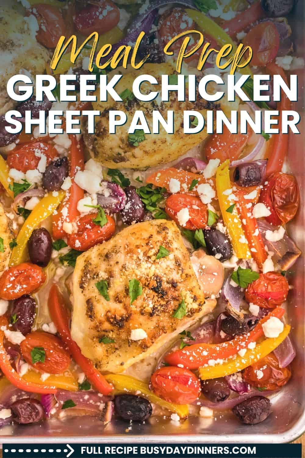 Easy Greek Chicken Sheet Pan Dinner | Busy Day Dinners