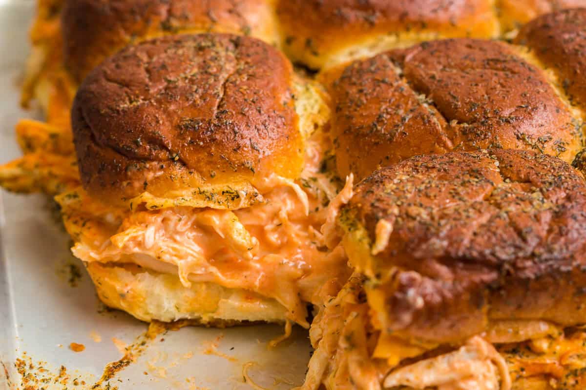 Hawaiian Rolls Buffalo Chicken Sliders | Busy Day Dinners