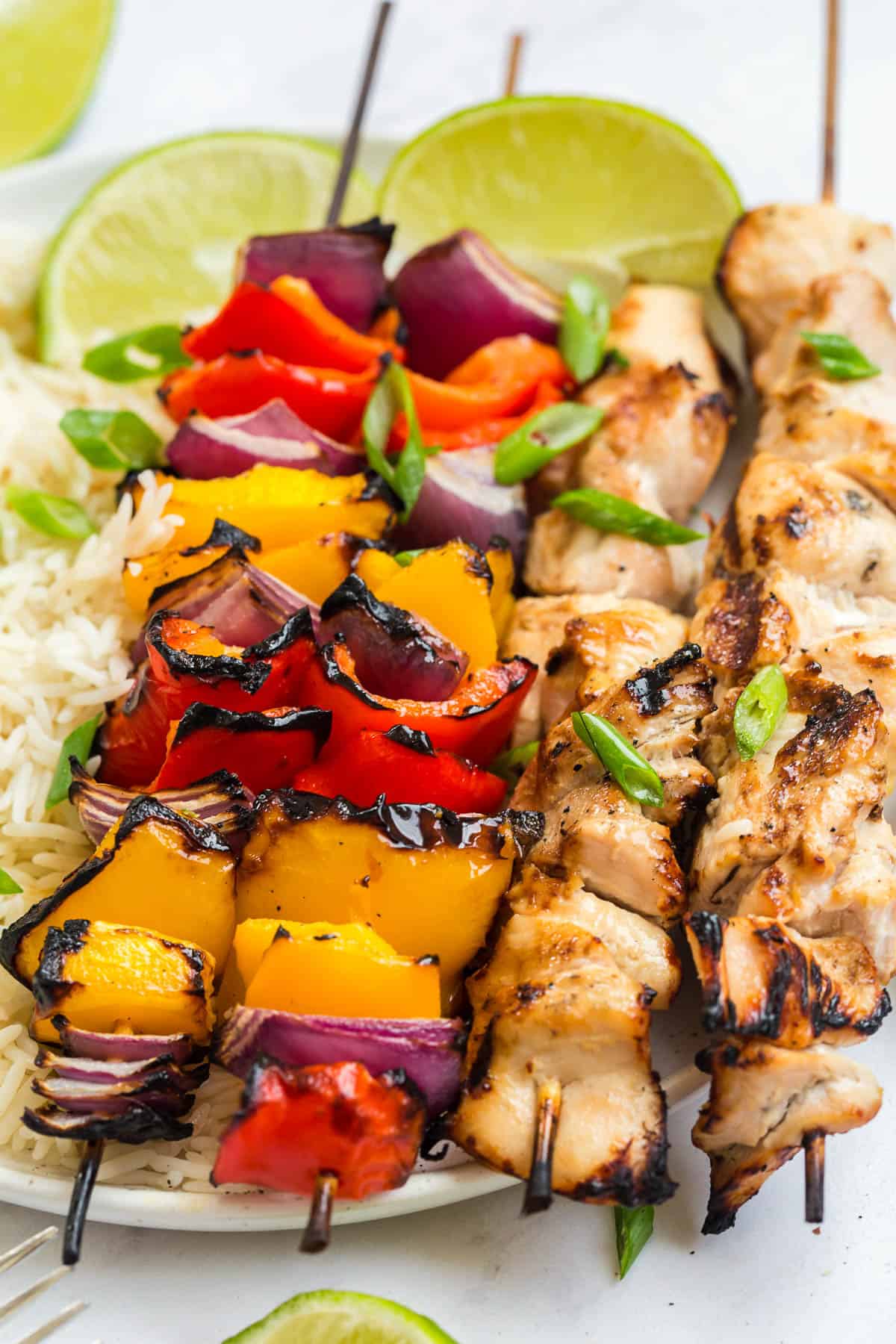 grilled vegetables and chicken