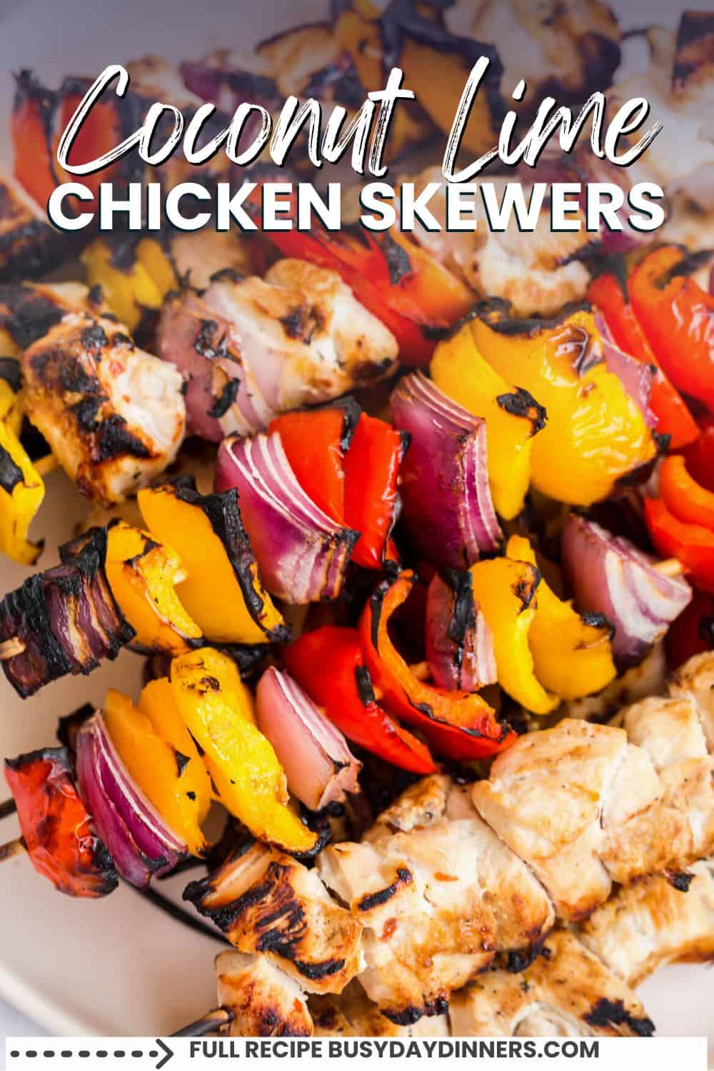 Coconut Lime Chicken Skewers | Busy Day Dinners