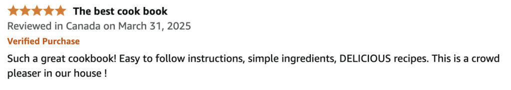 cookbook review on amazon for busy day dinners